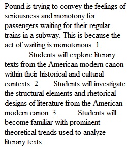 Pre-Quarter Assignment  Ezra Pound’s poem “In a Station of the Metro”